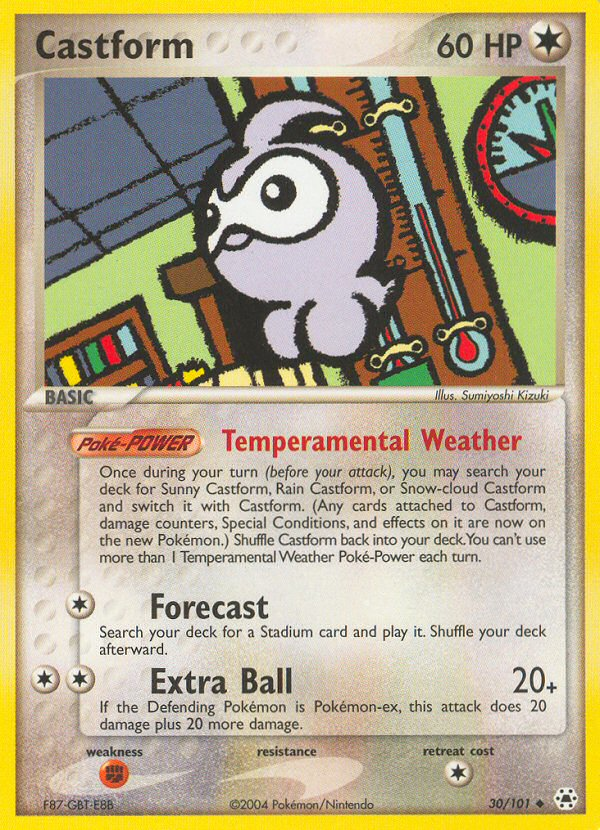 Castform – Hidden Legends 30/101 Pokémon card