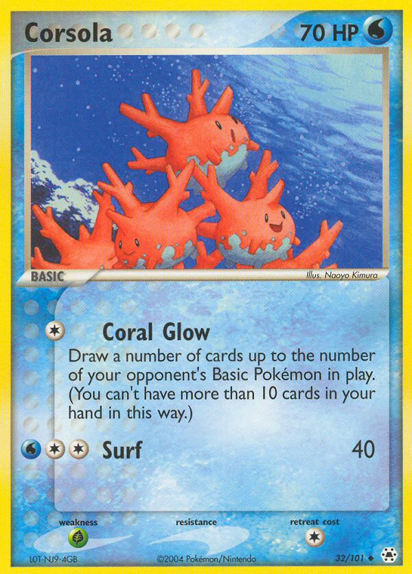 Corsola – Hidden Legends 32/101 Pokémon card