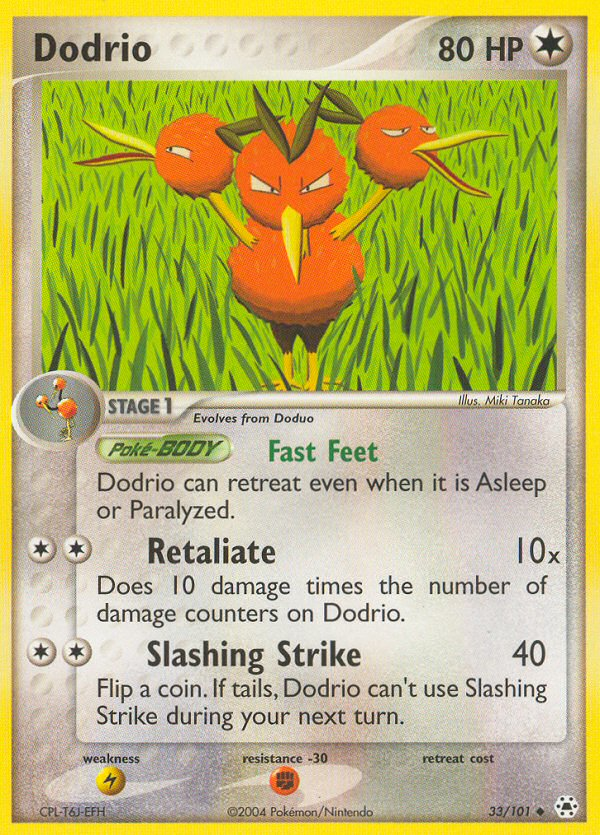 Dodrio – Hidden Legends 33/101 Pokémon card