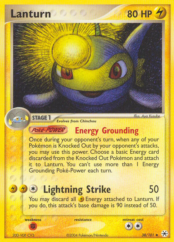 Lanturn – Hidden Legends 38/101 Pokémon card