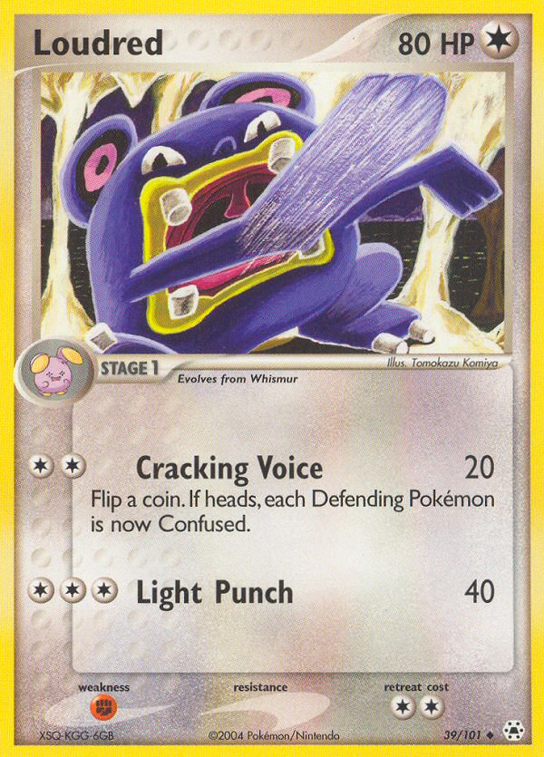 Loudred – Hidden Legends 39/101 Pokémon card