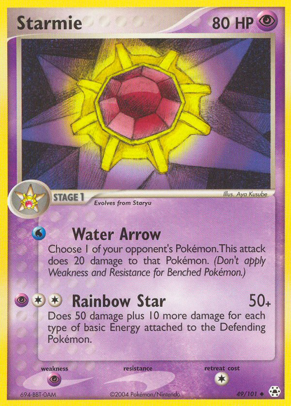 Starmie – Hidden Legends 49/101 Pokémon card