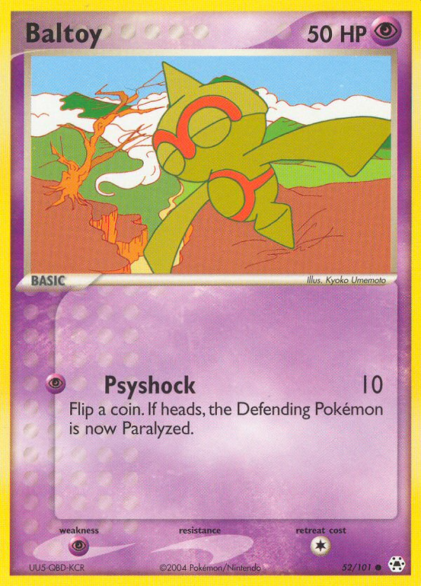 Baltoy – Hidden Legends 52/101 Pokémon card