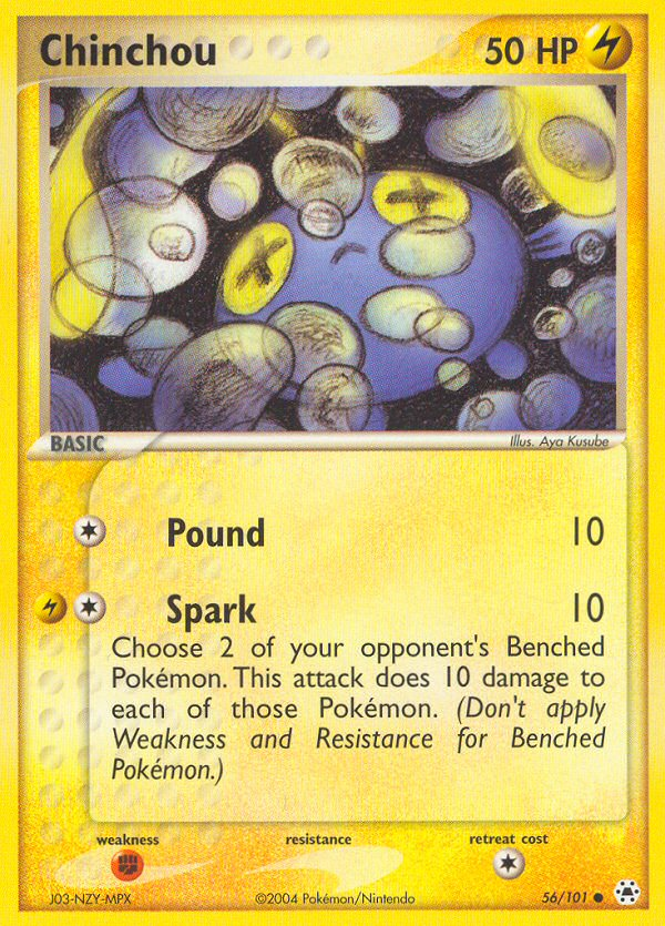 Chinchou – Hidden Legends 56/101 Pokémon card