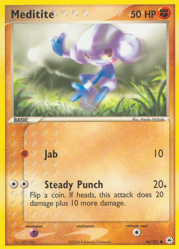 Meditite – Hidden Legends 66/101 Pokémon card