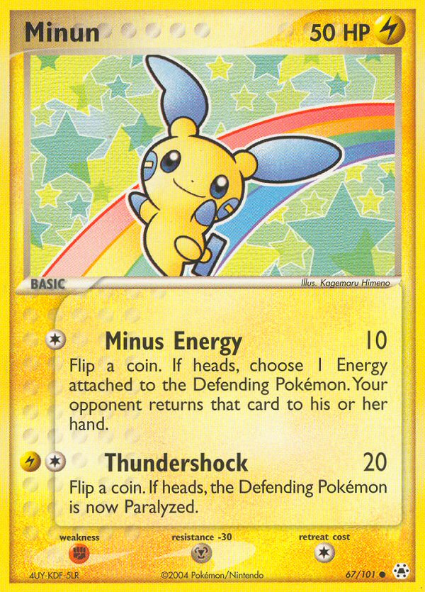 Minun – Hidden Legends 67/101 Pokémon card