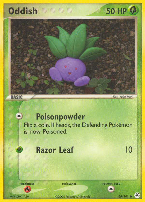 Oddish – Hidden Legends 68/101 Pokémon card