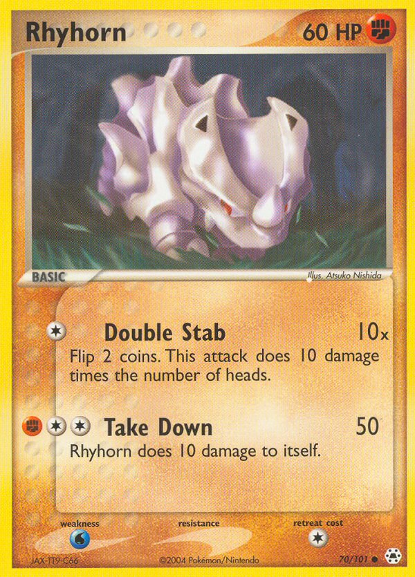 Rhyhorn – Hidden Legends 70/101 Pokémon card