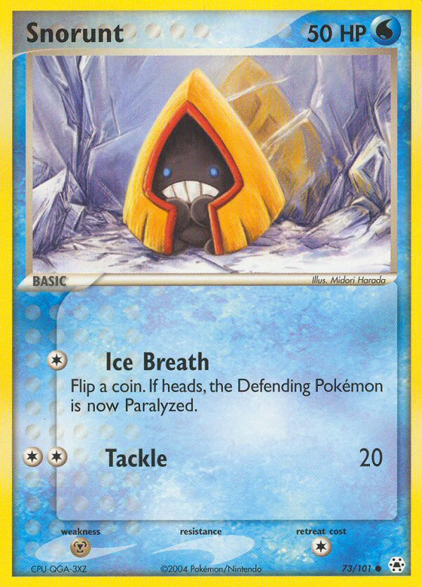 Snorunt – Hidden Legends 73/101 Pokémon card