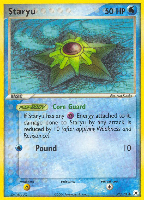Staryu – Hidden Legends 75/101 Pokémon card