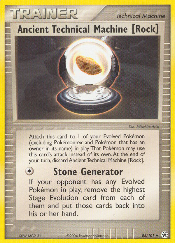 Ancient Technical Machine [Rock] – Hidden Legends 85/101 Pokémon card