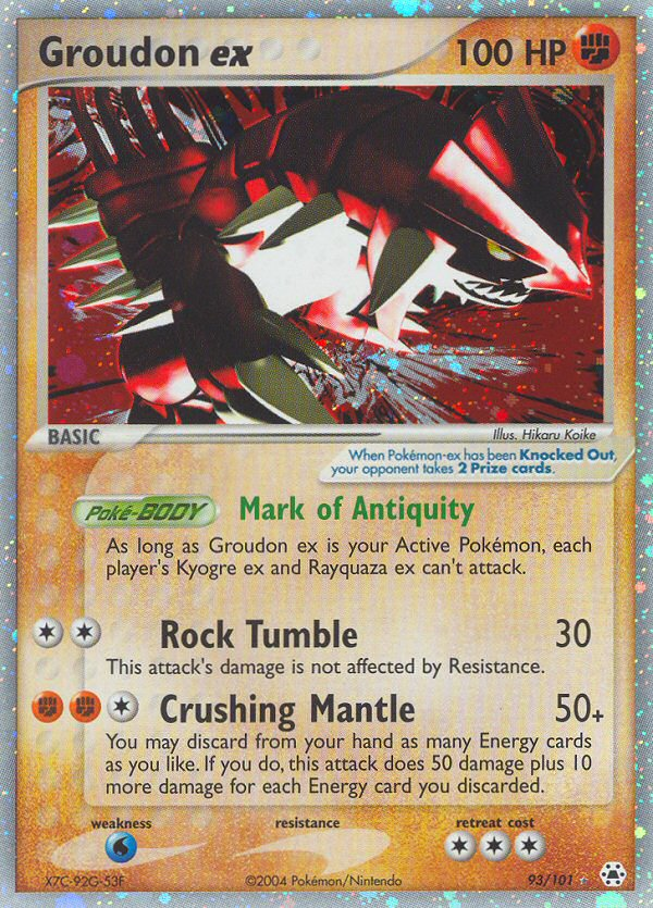 Groudon ex – Hidden Legends 93/101 Pokémon card