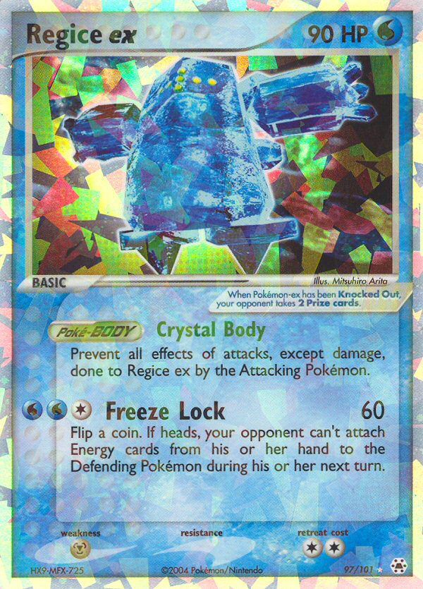 Regice ex – Hidden Legends 97/101 Pokémon card