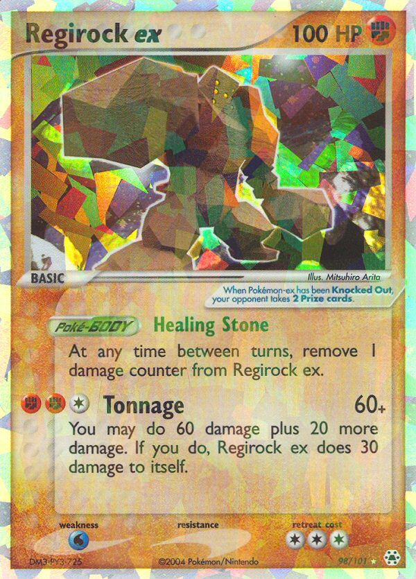 Regirock ex – Hidden Legends 98/101 Pokémon card