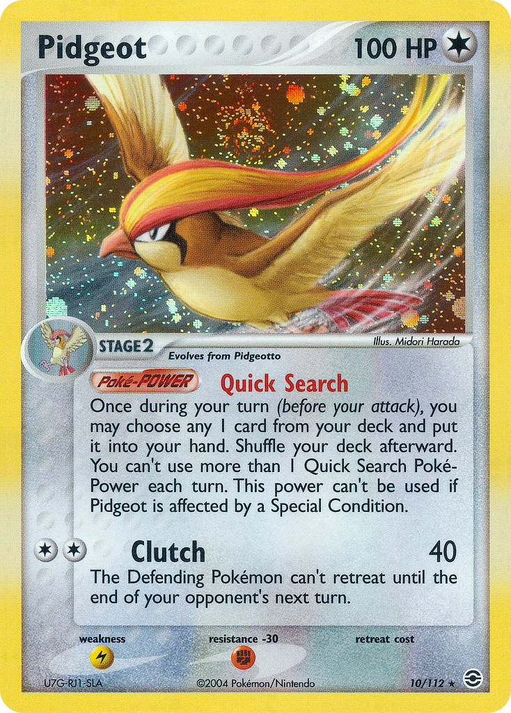Pidgeot – FireRed & LeafGreen 10/112 Pokémon card