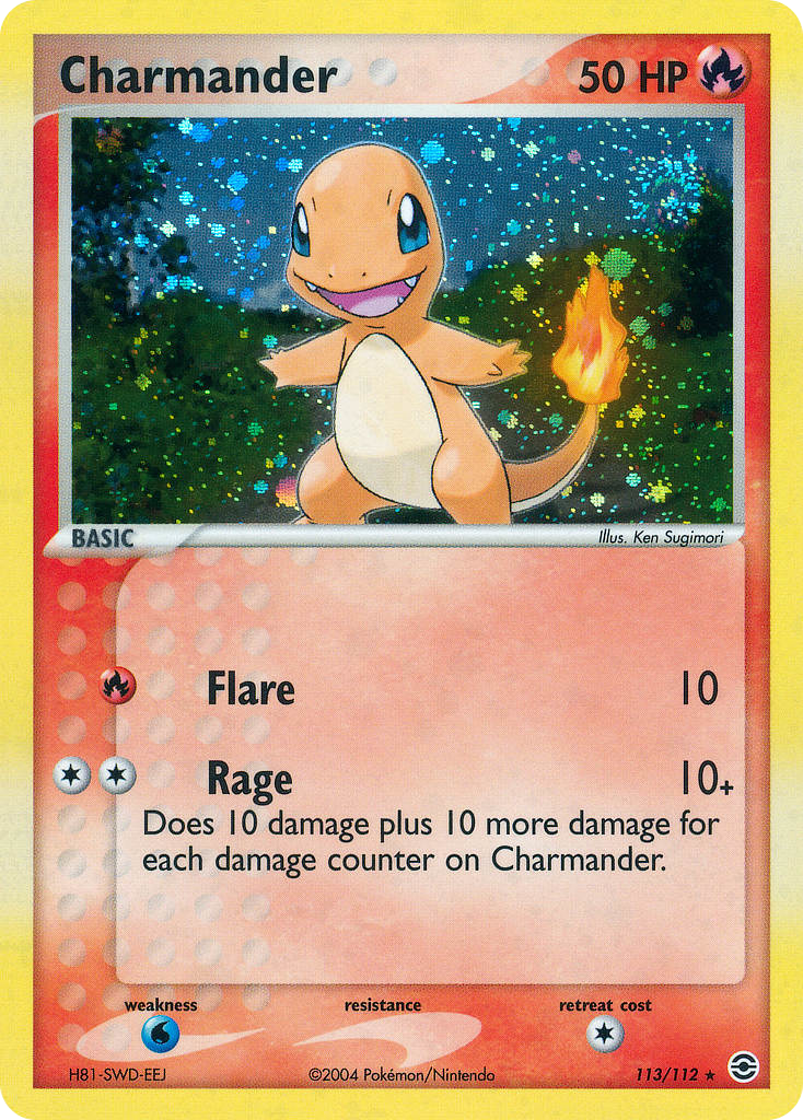 Charmander – FireRed & LeafGreen 113/112 Pokémon card
