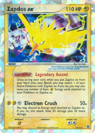 Zapdos ex - FireRed & LeafGreen 116