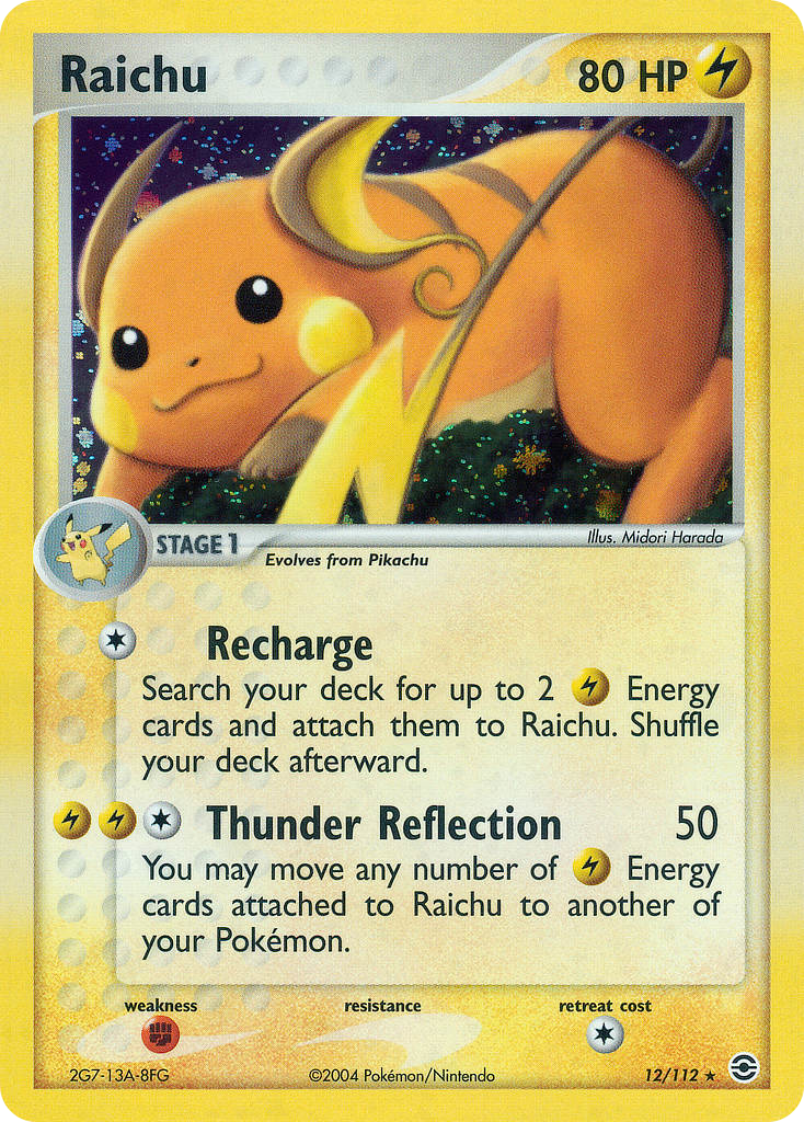 Raichu – FireRed & LeafGreen 12/112 Pokémon card