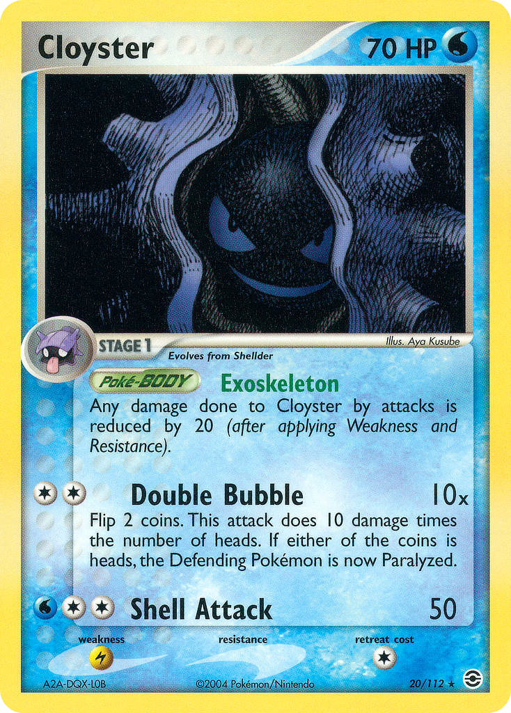 Cloyster – FireRed & LeafGreen 20/112 Pokémon card