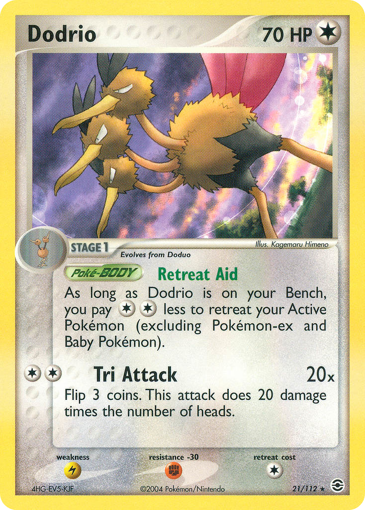 Dodrio – FireRed & LeafGreen 21/112 Pokémon card