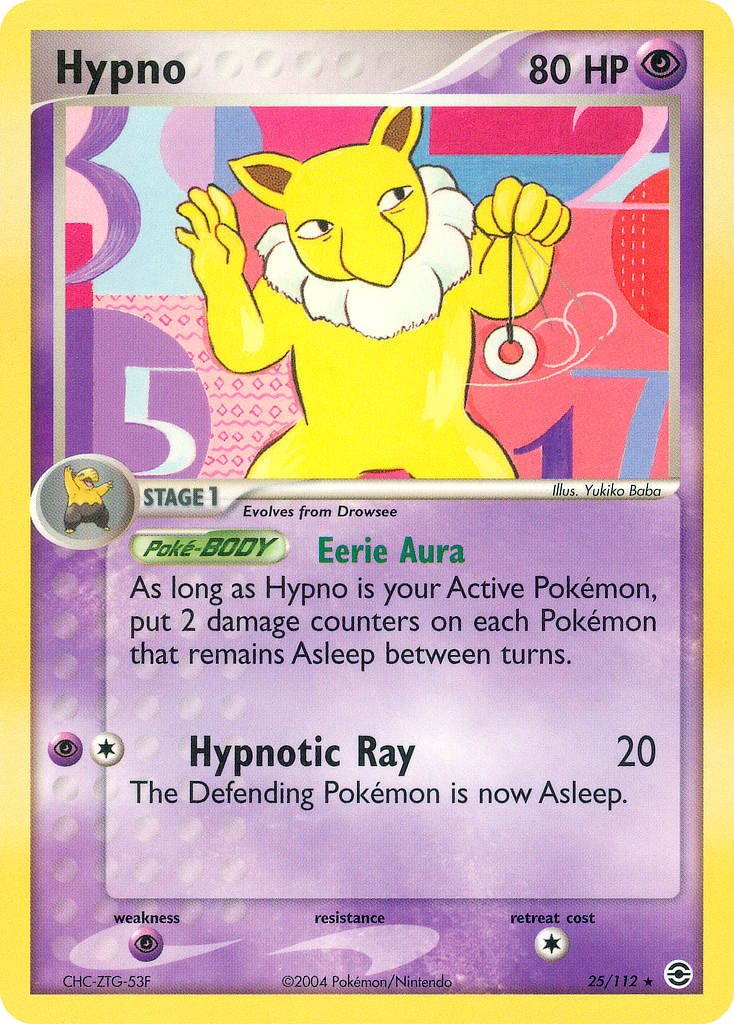 Hypno – FireRed & LeafGreen 25/112 Pokémon card