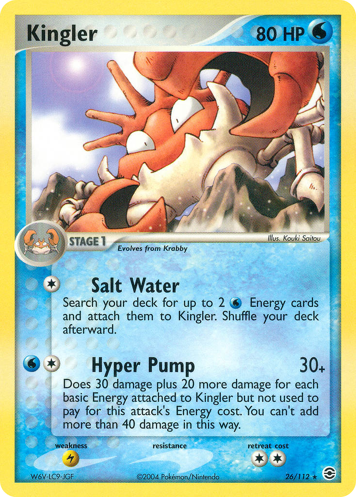 Kingler – FireRed & LeafGreen 26/112 Pokémon card