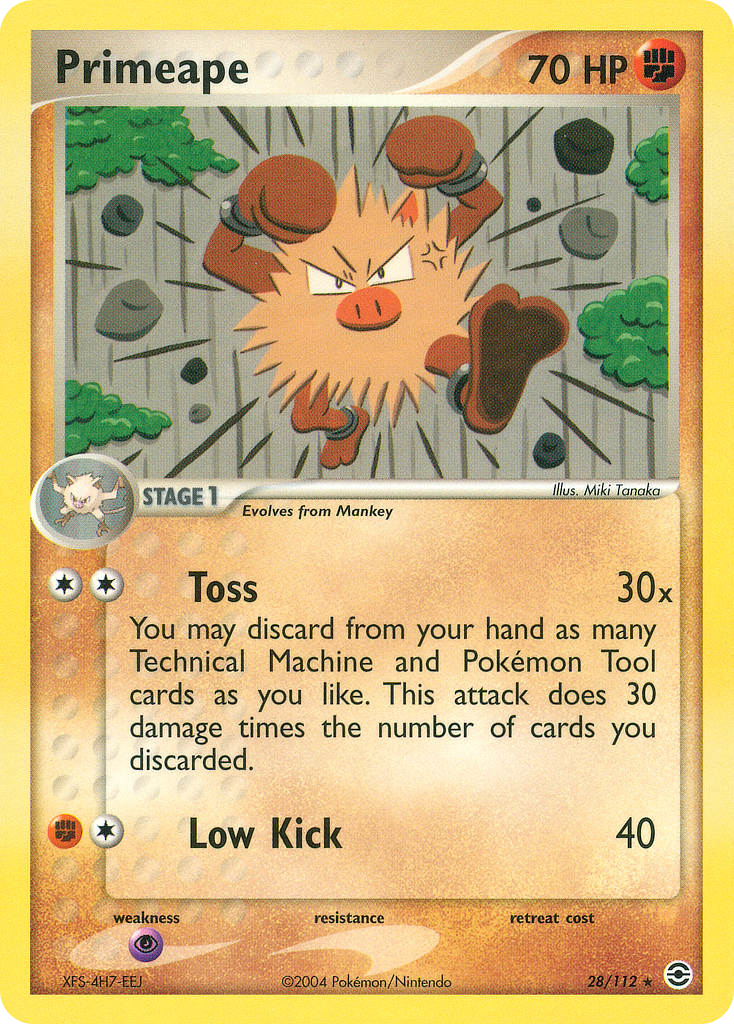 Primeape – FireRed & LeafGreen 28/112 Pokémon card