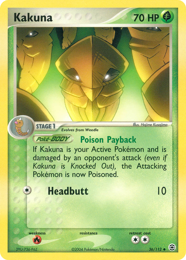 Kakuna – FireRed & LeafGreen 36/112 Pokémon card