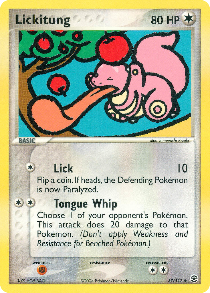 Lickitung – FireRed & LeafGreen 37/112 Pokémon card