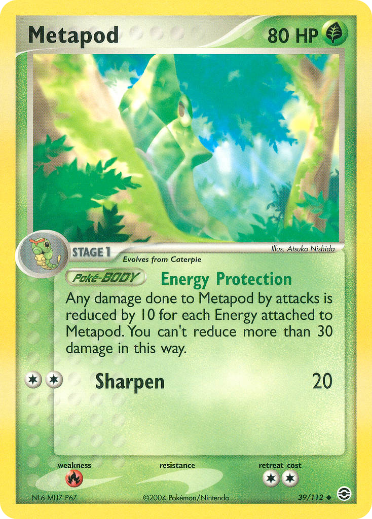 Metapod – FireRed & LeafGreen 39/112 Pokémon card