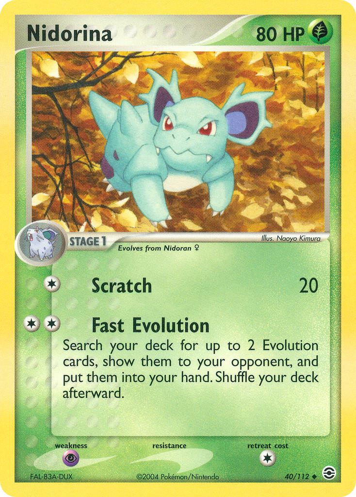 Nidorina – FireRed & LeafGreen 40/112 Pokémon card
