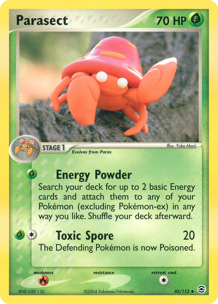 Parasect – FireRed & LeafGreen 43/112 Pokémon card