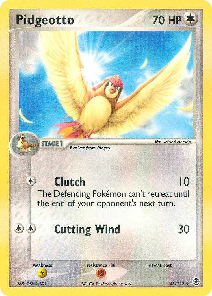 Pidgeotto – FireRed & LeafGreen 45/112 Pokémon card