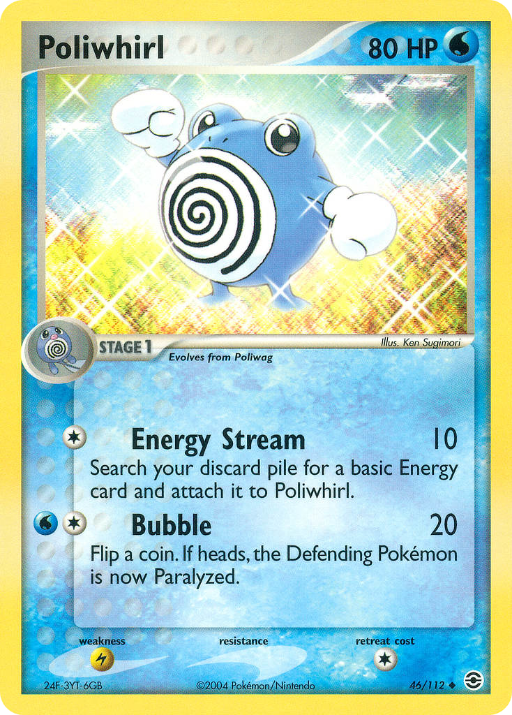 Poliwhirl – FireRed & LeafGreen 46/112 Pokémon card