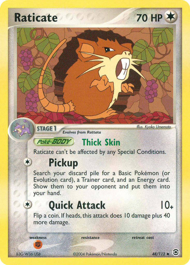 Raticate – FireRed & LeafGreen 48/112 Pokémon card