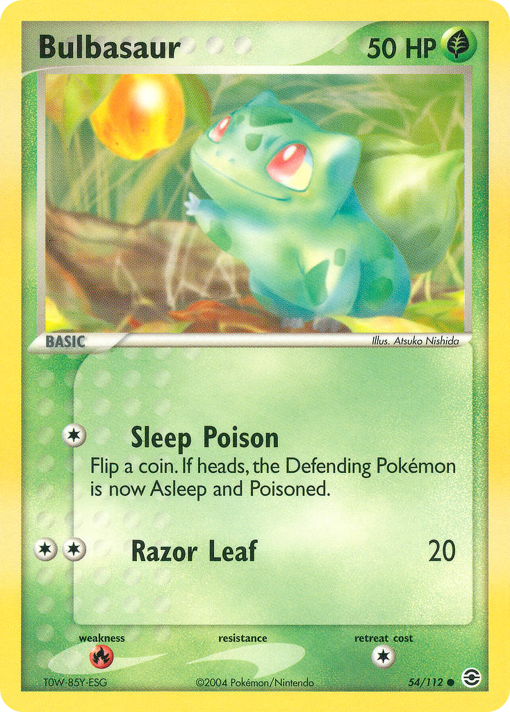 Bulbasaur – FireRed & LeafGreen 54/112 Pokémon card