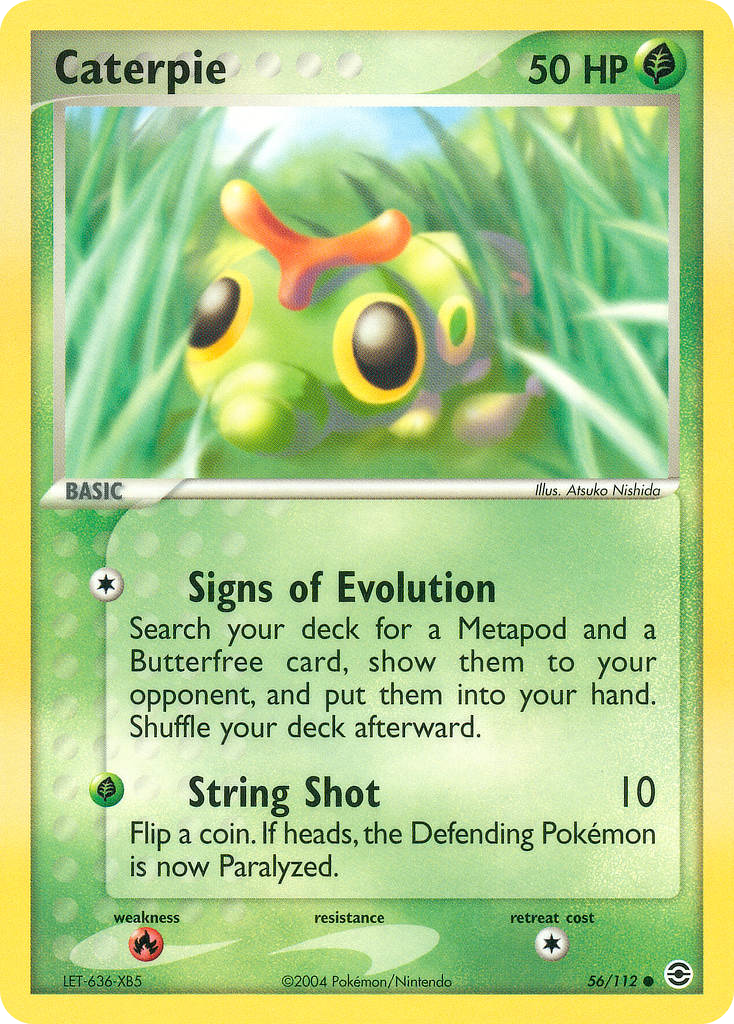 Caterpie – FireRed & LeafGreen 56/112 Pokémon card