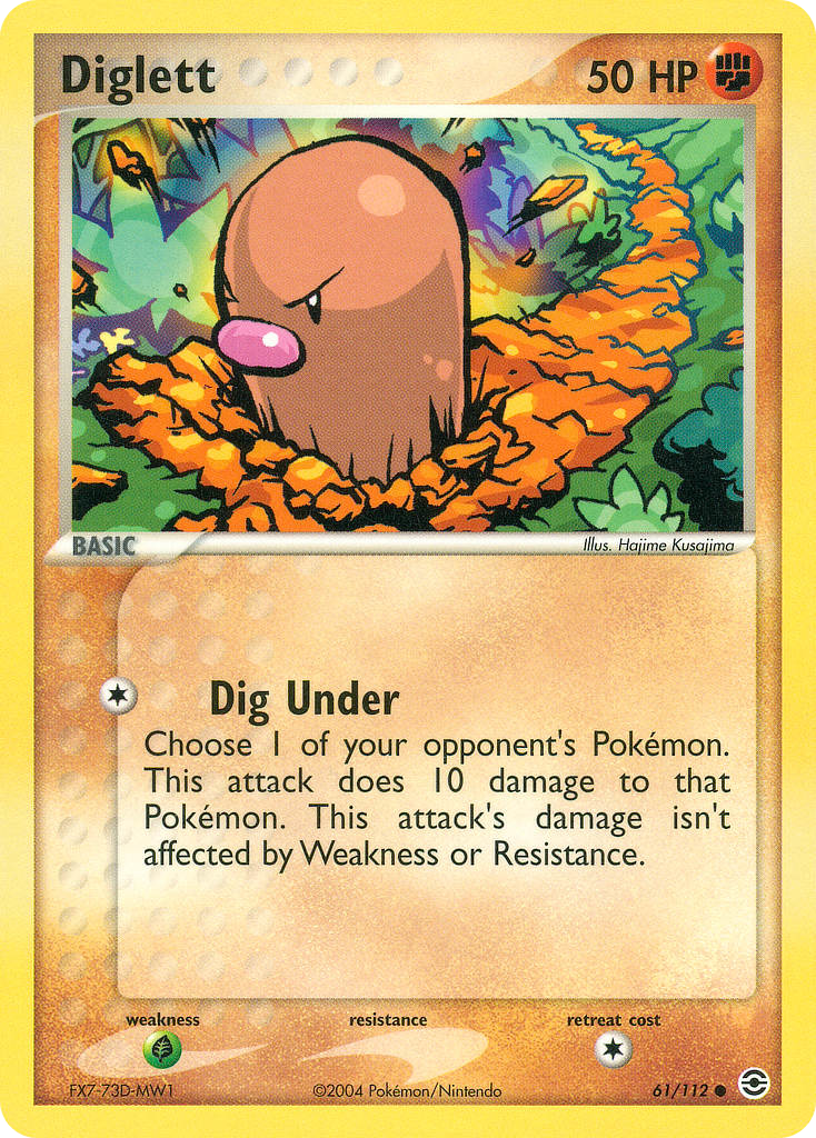 Diglett – FireRed & LeafGreen 61/112 Pokémon card