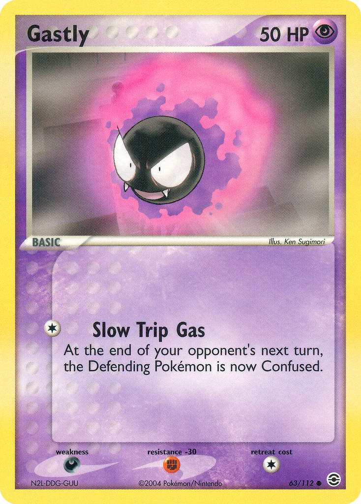 Gastly – FireRed & LeafGreen 63/112 Pokémon card