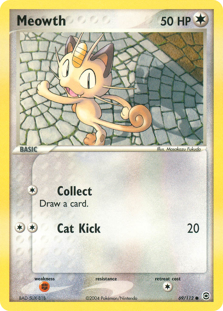 Meowth – FireRed & LeafGreen 69/112 Pokémon card