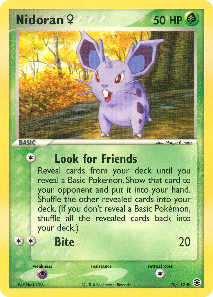Nidoran ♀ – FireRed & LeafGreen 70/112 Pokémon card