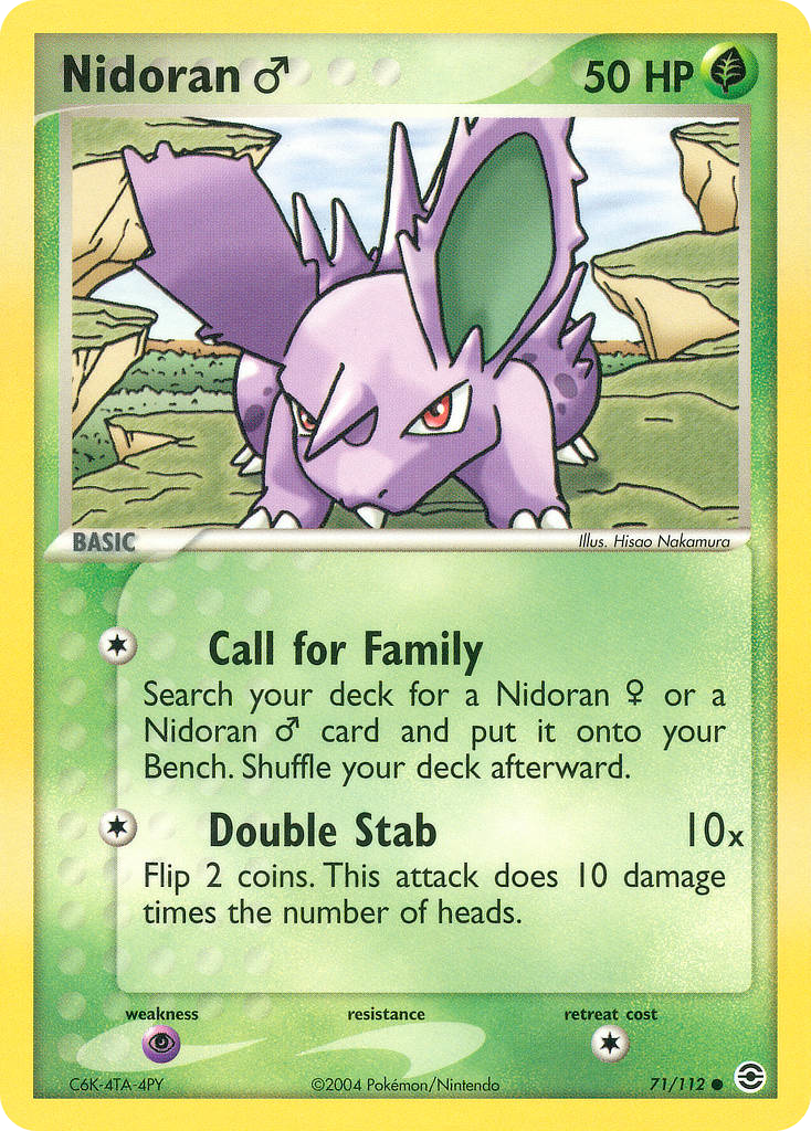 Nidoran ♂ – FireRed & LeafGreen 71/112 Pokémon card