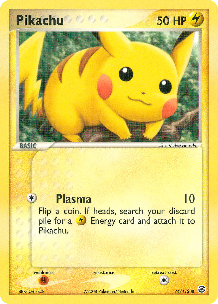 Pikachu – FireRed & LeafGreen 74/112 Pokémon card