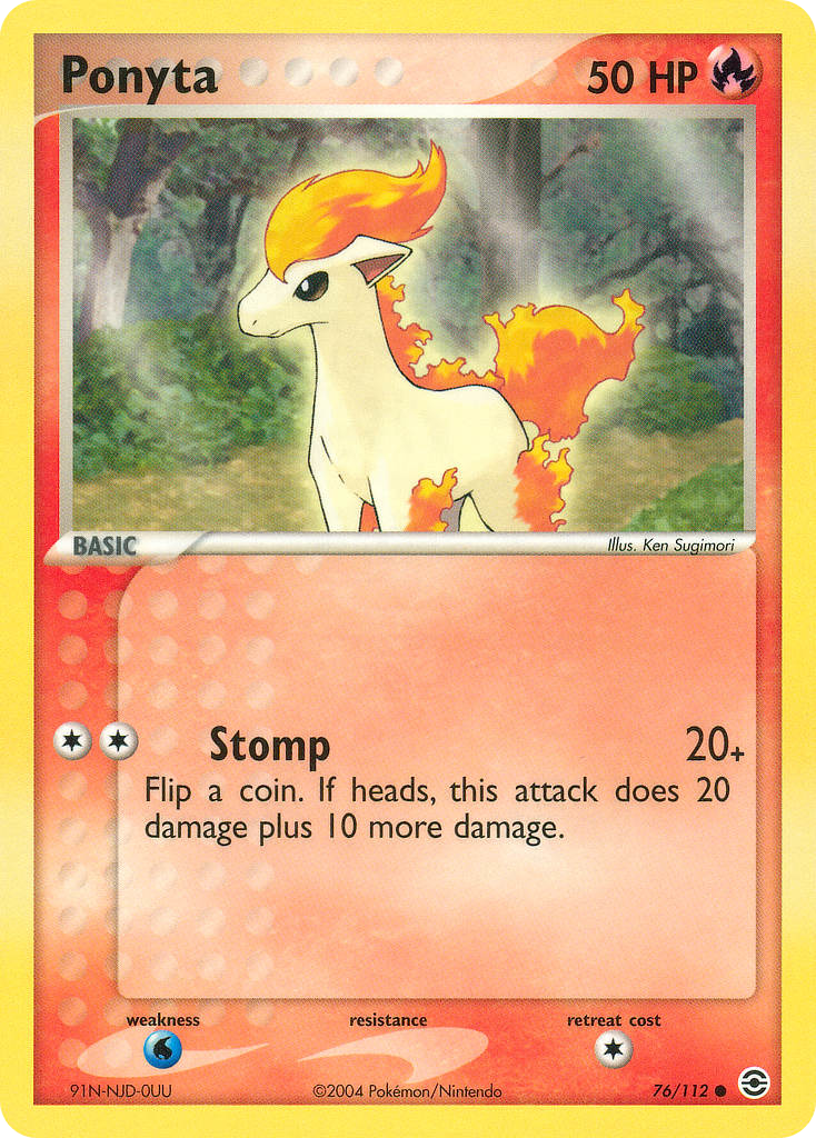 Ponyta – FireRed & LeafGreen 76/112 Pokémon card