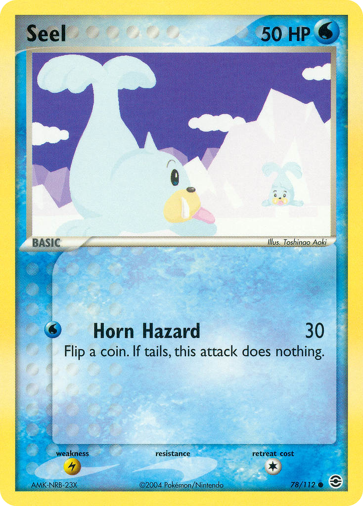 Seel – FireRed & LeafGreen 78/112 Pokémon card