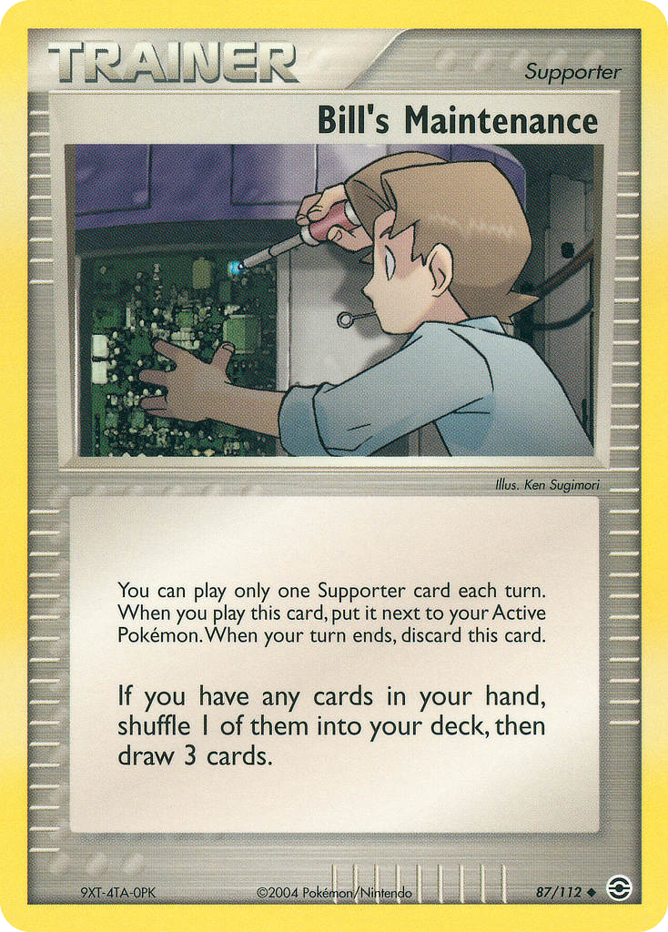 Bill's Maintenance – FireRed & LeafGreen 87/112 Pokémon card