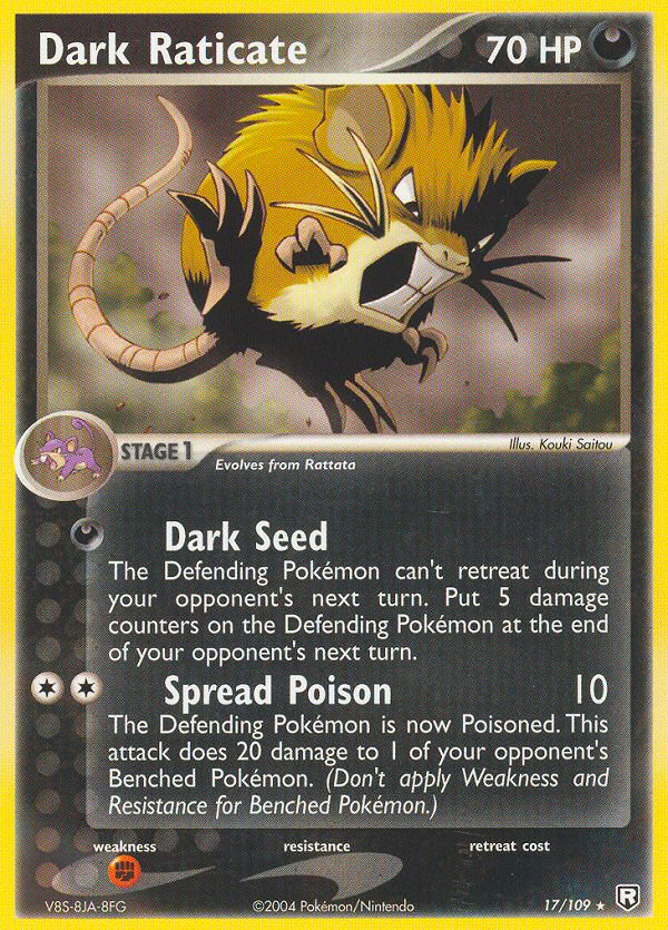 Dark Raticate – Team Rocket Returns 17/109 Pokémon card