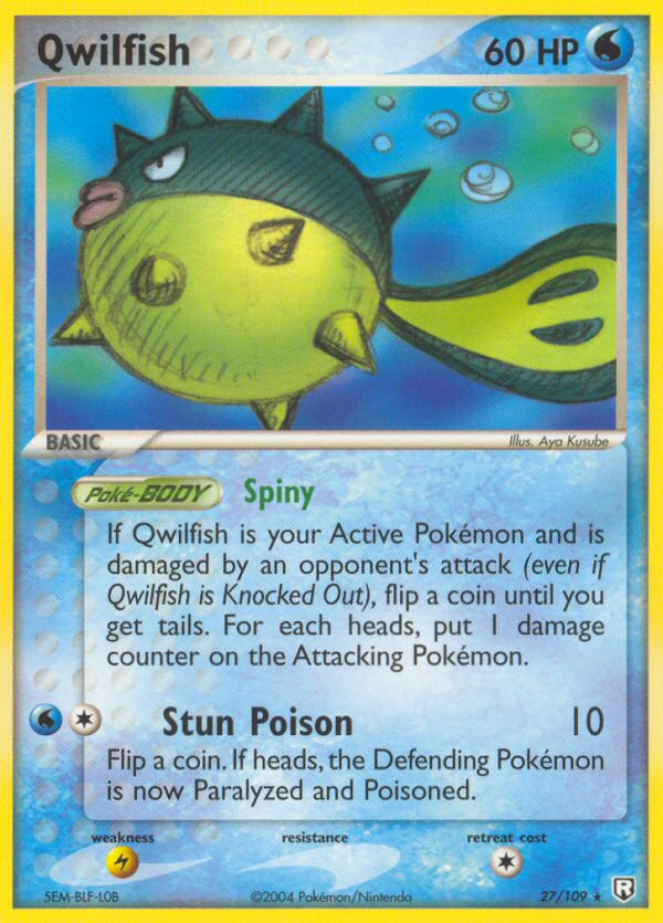 Qwilfish – Team Rocket Returns 27/109 Pokémon card