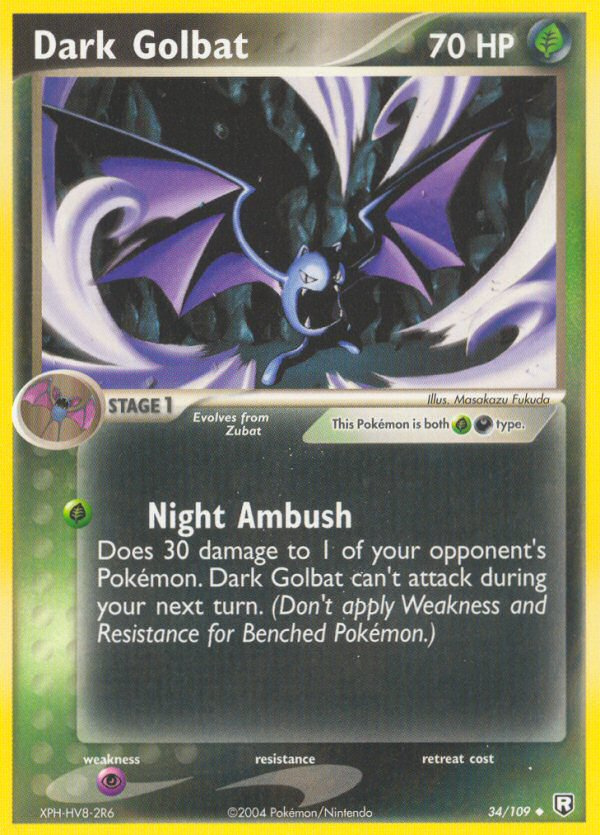Dark Golbat – Team Rocket Returns 34/109 Pokémon card