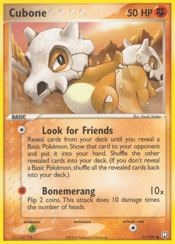 Cubone – Team Rocket Returns 51/109 Pokémon card